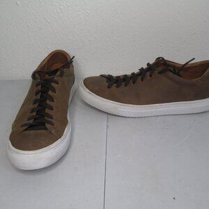 Beckett Simonon Mens Brown Pull-up Leather Reid Sneakers Size 7 Water Repellent